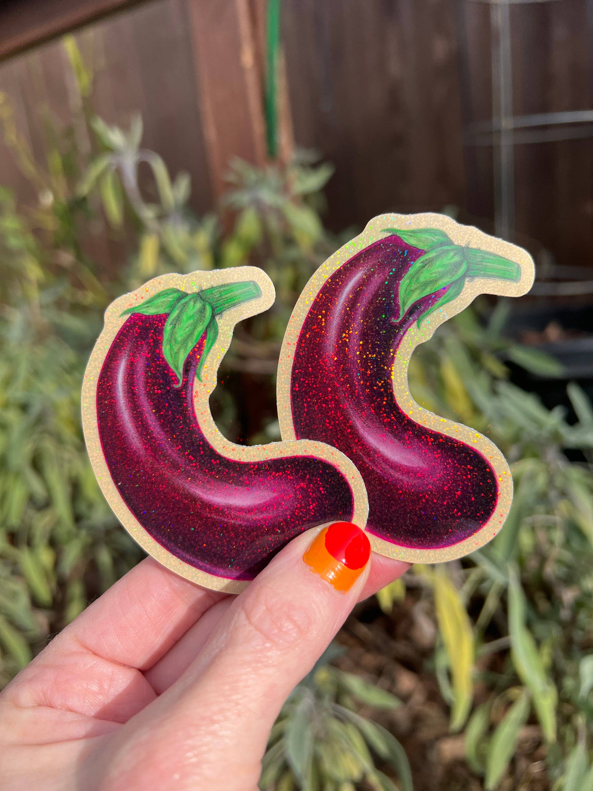 Eggplant STICKER 3 Inch