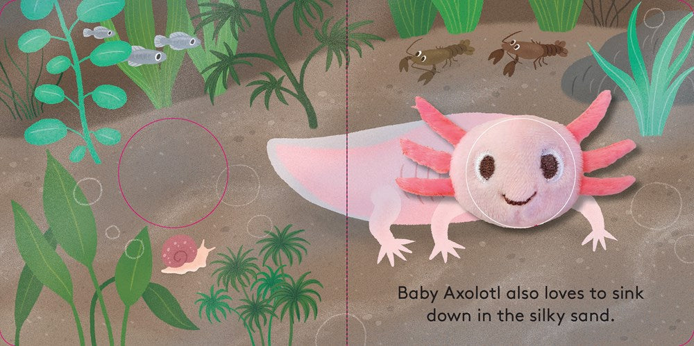 Baby Axolotl // Finger Puppet Book