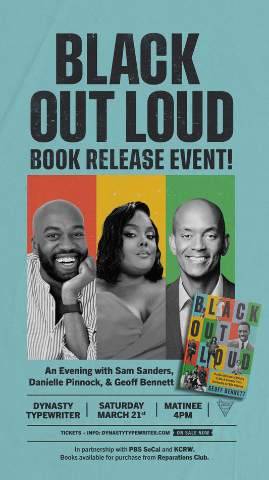 March 21st OFFSITE EVENT: Black Out Loud w/ Geoff Sanders