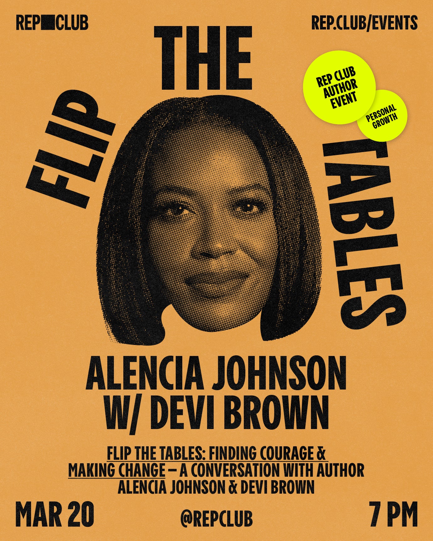 March 20th EVENT: Flip the Tables // Alencia Johnson & Devi Brown