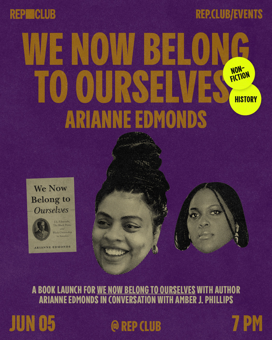June 5th EVENT: We Now Belong To Ourselves // Arianne Edmonds & Amber J. Phillips