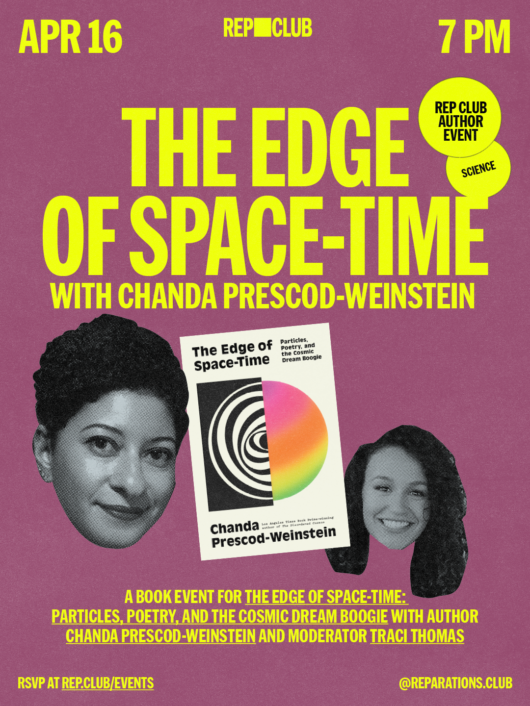 April 16 EVENT: The Edge of Space-Time w/ Chanda Prescod-Weinstein & Traci Thomas