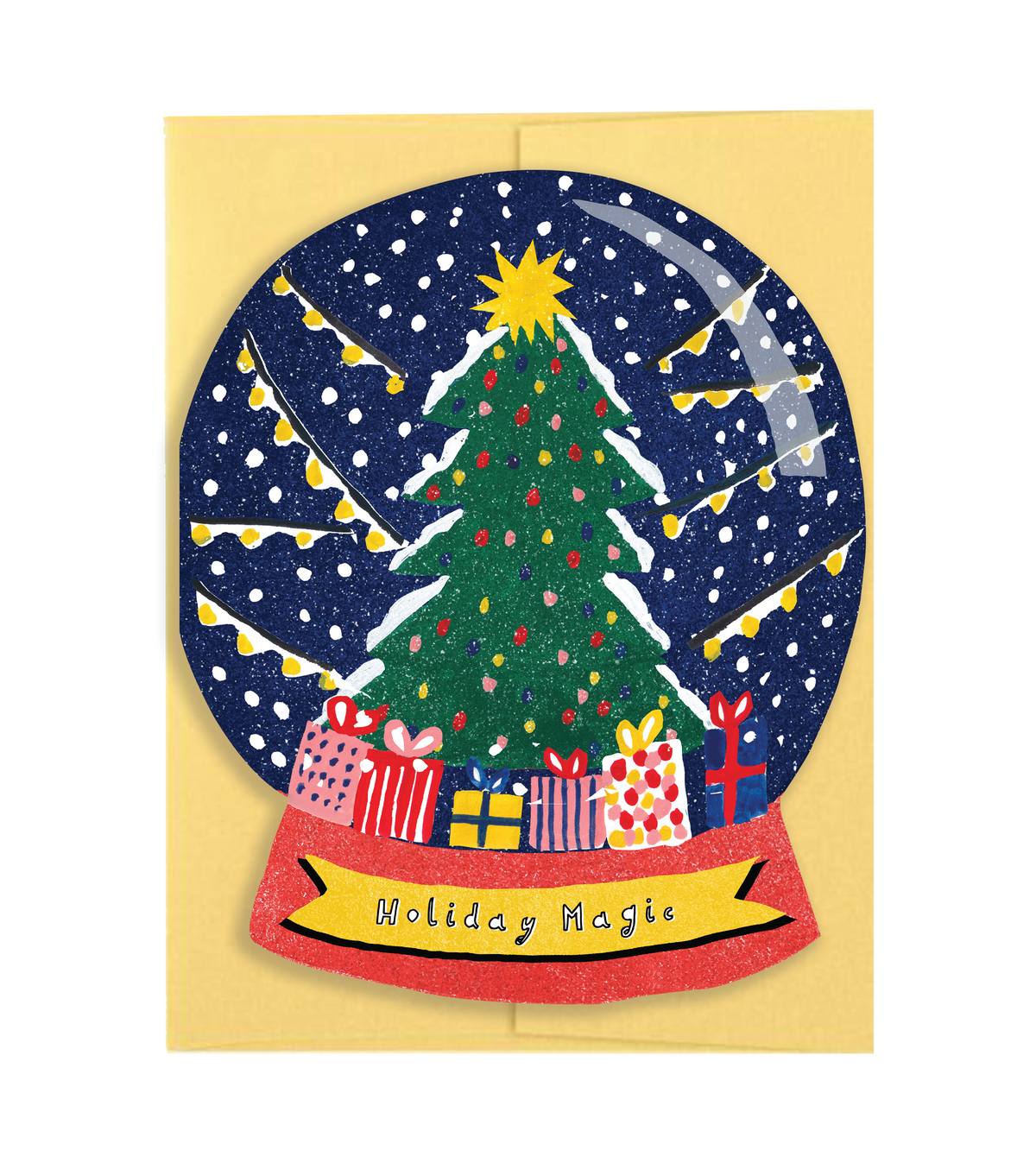 Holiday Magic Snow Globe - Die Cut Card