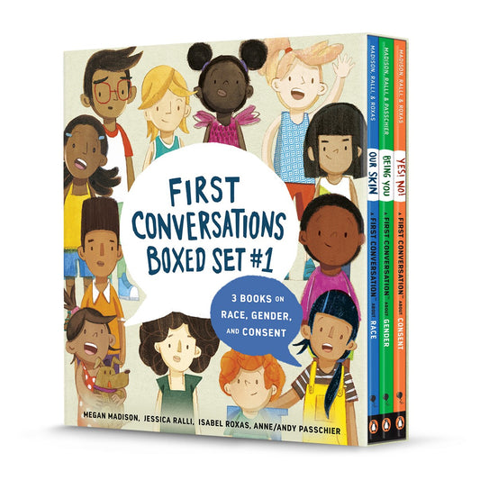 First Conversations Boxed Set #1 // 3 Books on RACE, GENDER, and CONSENT (Pre-order, Oct 27 2026)