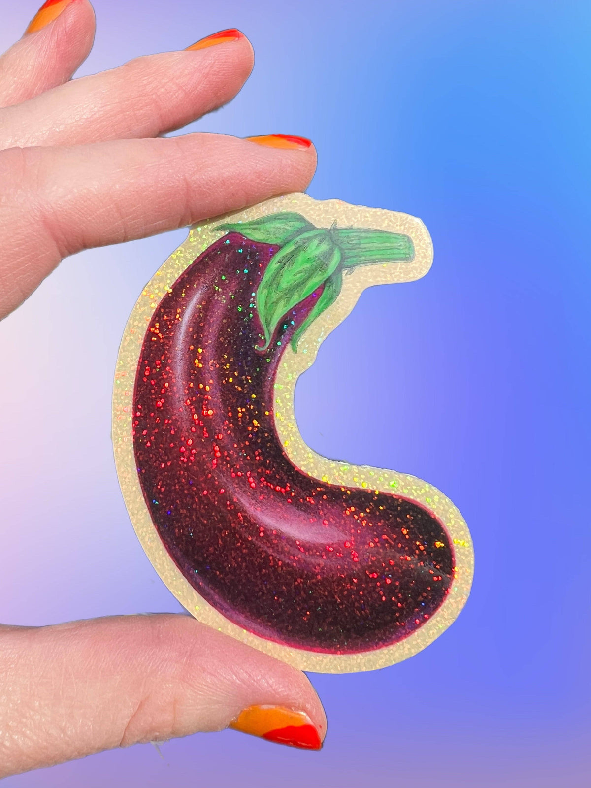 Eggplant STICKER 3 Inch
