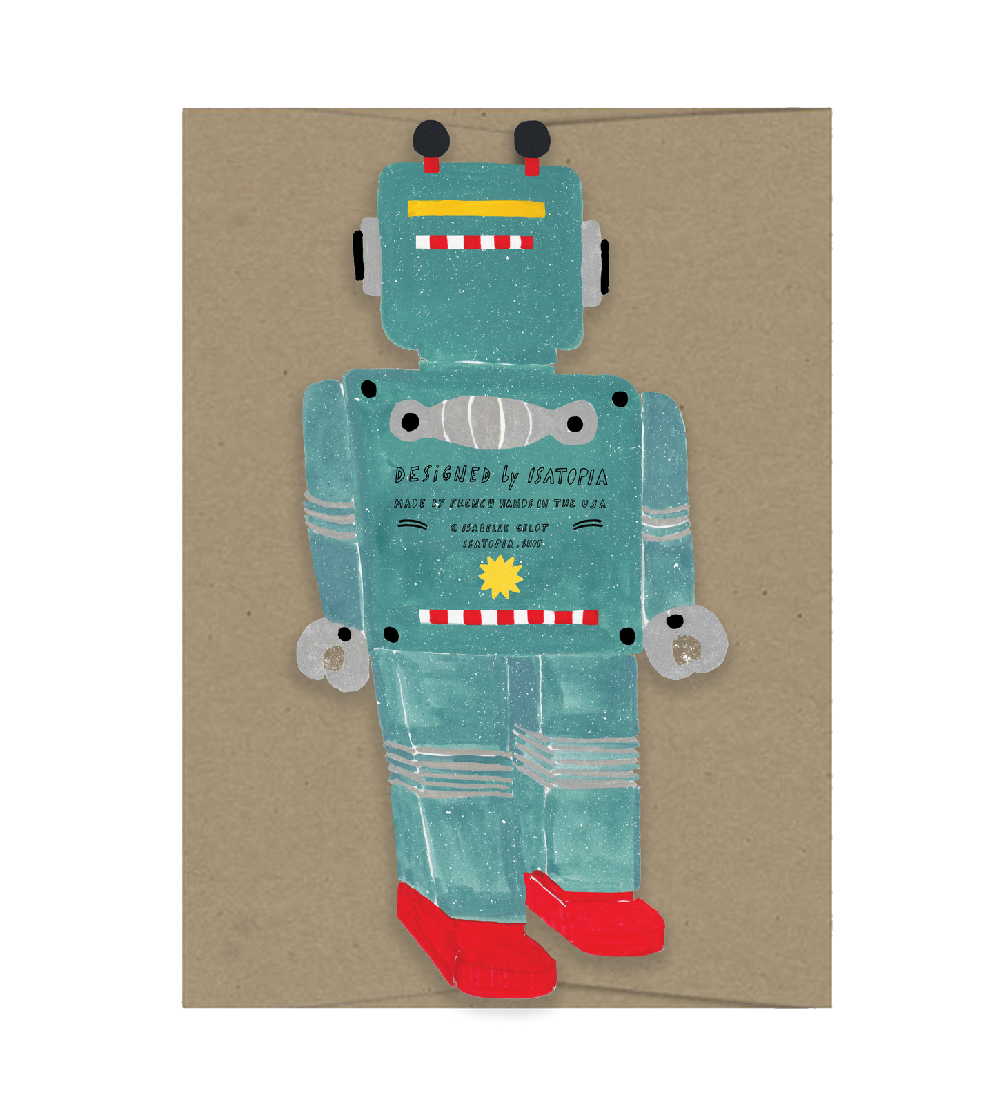 Little Robot Playtime Collection - Die Cut Card