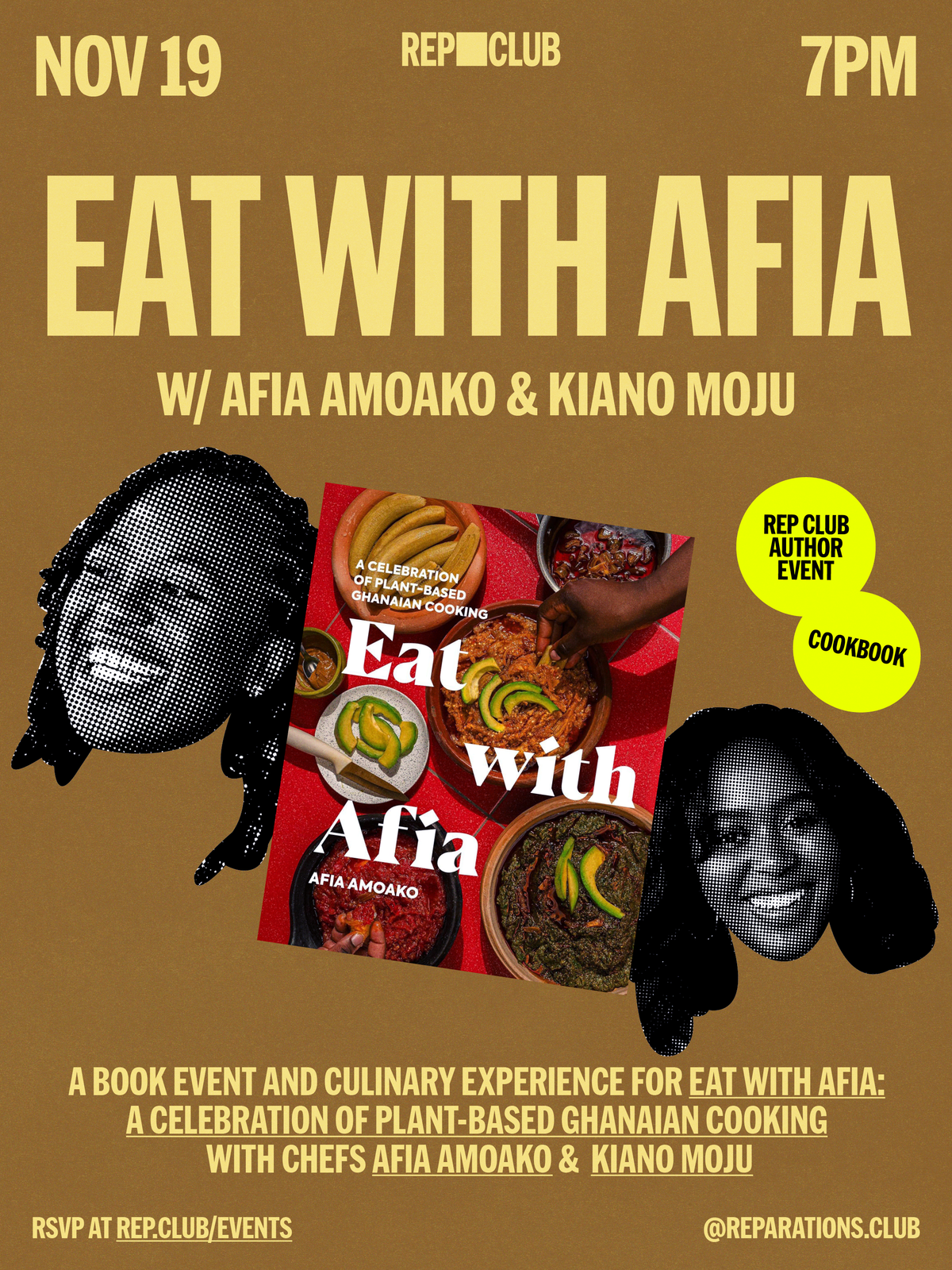 Nov 19th EVENT: Eat With Afia w/ Afia Amoako & Kiano Moju