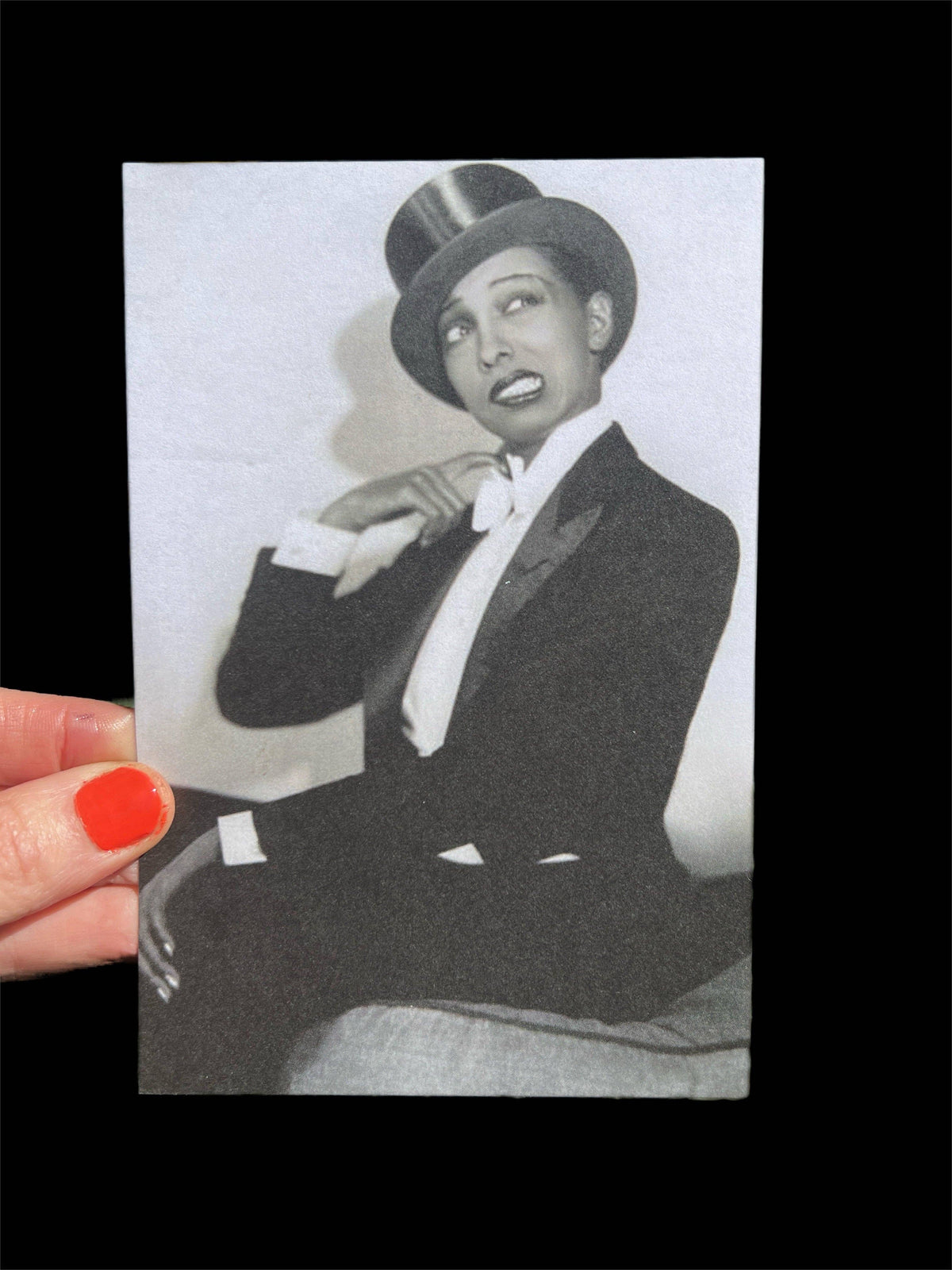 POSTCARD Josephine Baker in Drag